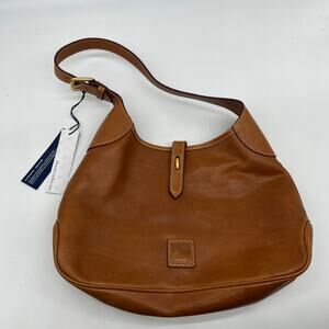 Dooney & Bourke Handbags Florentine Leather Crescent Hobo Brown Chestnut